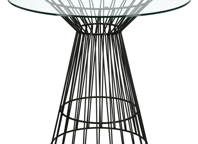 Okrągły stół ze szklanym blatem