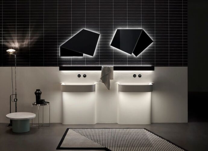 Oryginalne oświetlenie łazienki wg projektu Antonio Lupiego