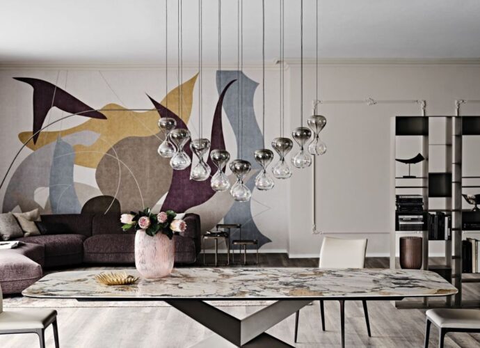 Elegancka lampa w nowoczesnym wnętrzu