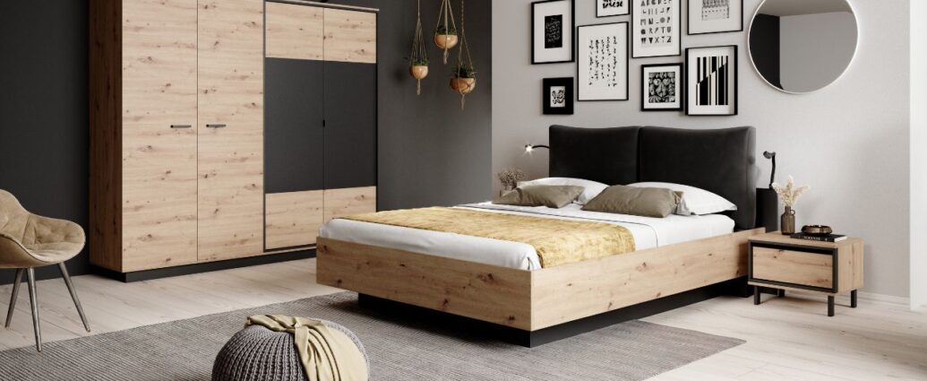 Nowoczesna sypialnia z szafa przesuwną