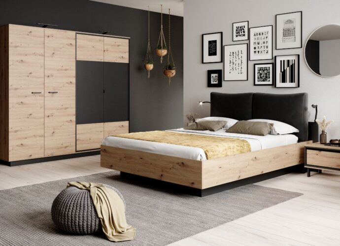 Nowoczesna sypialnia z szafa przesuwną