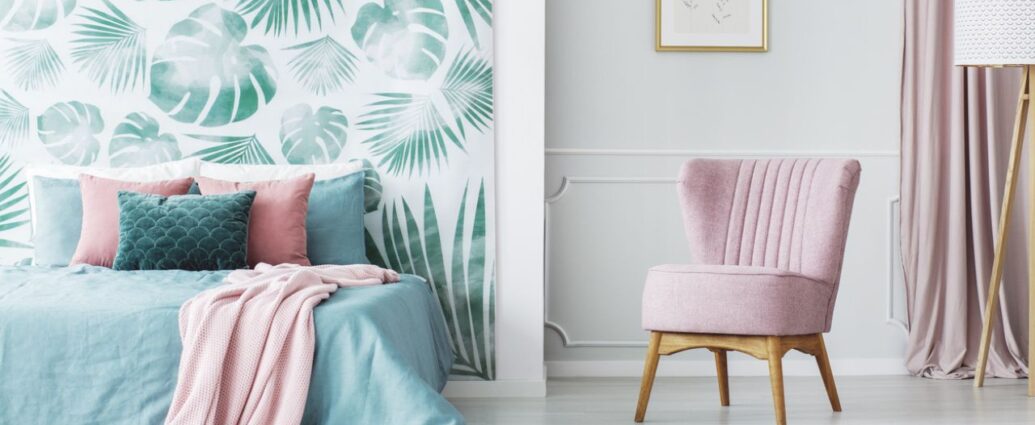 Mieszkanie wykończone z wykorzystaniem tapet ściennych