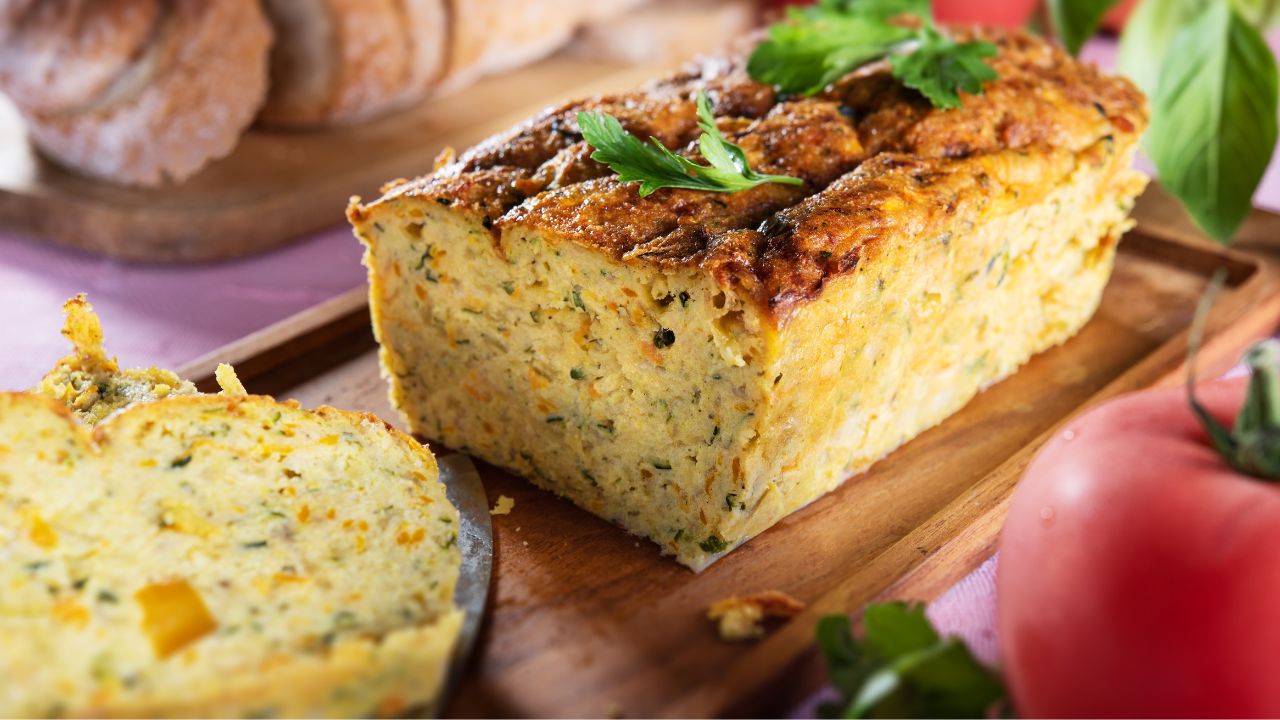 Pieczony pasztet z soczewicy i gotowanych warzyw