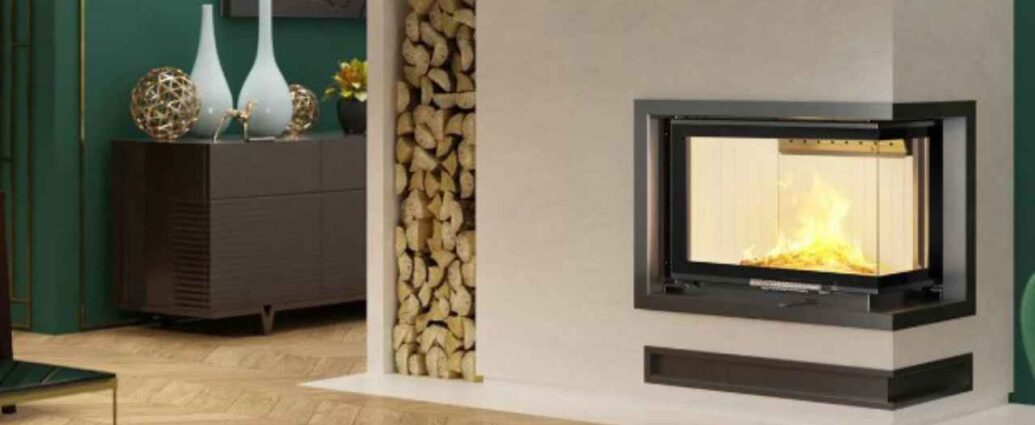 Kominek w eleganckim salonie