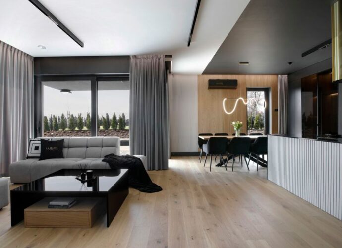 Nowoczesne wnętrze urządzone meblami na wymiar