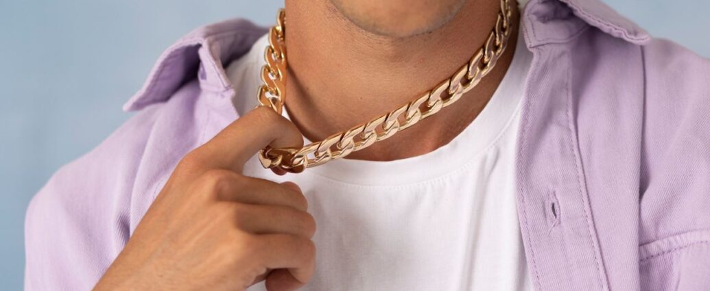 Męski łańcuszek stalowy typu pancerka