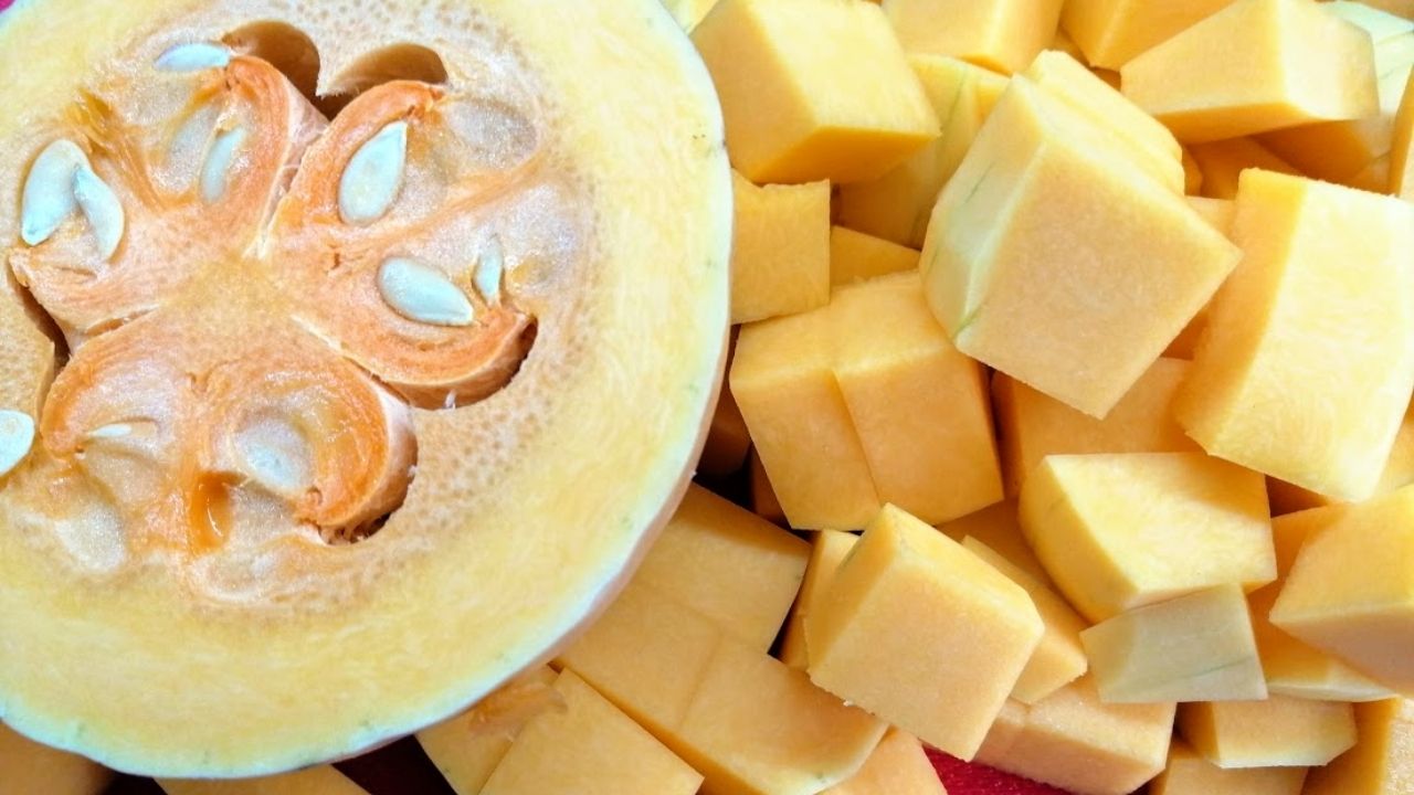 Pokrojona dynia przygotowana do mrożenia