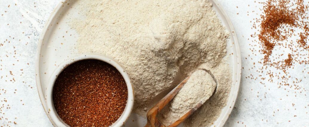 Ziarna miłki abisyńskiej i mąka teff