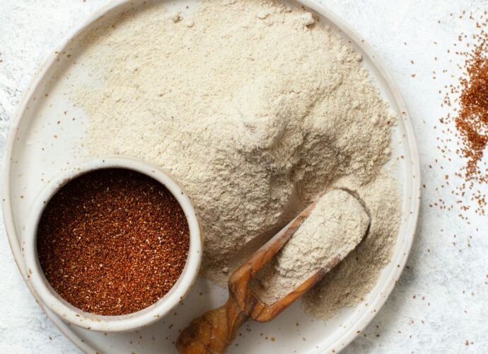 Ziarna miłki abisyńskiej i mąka teff